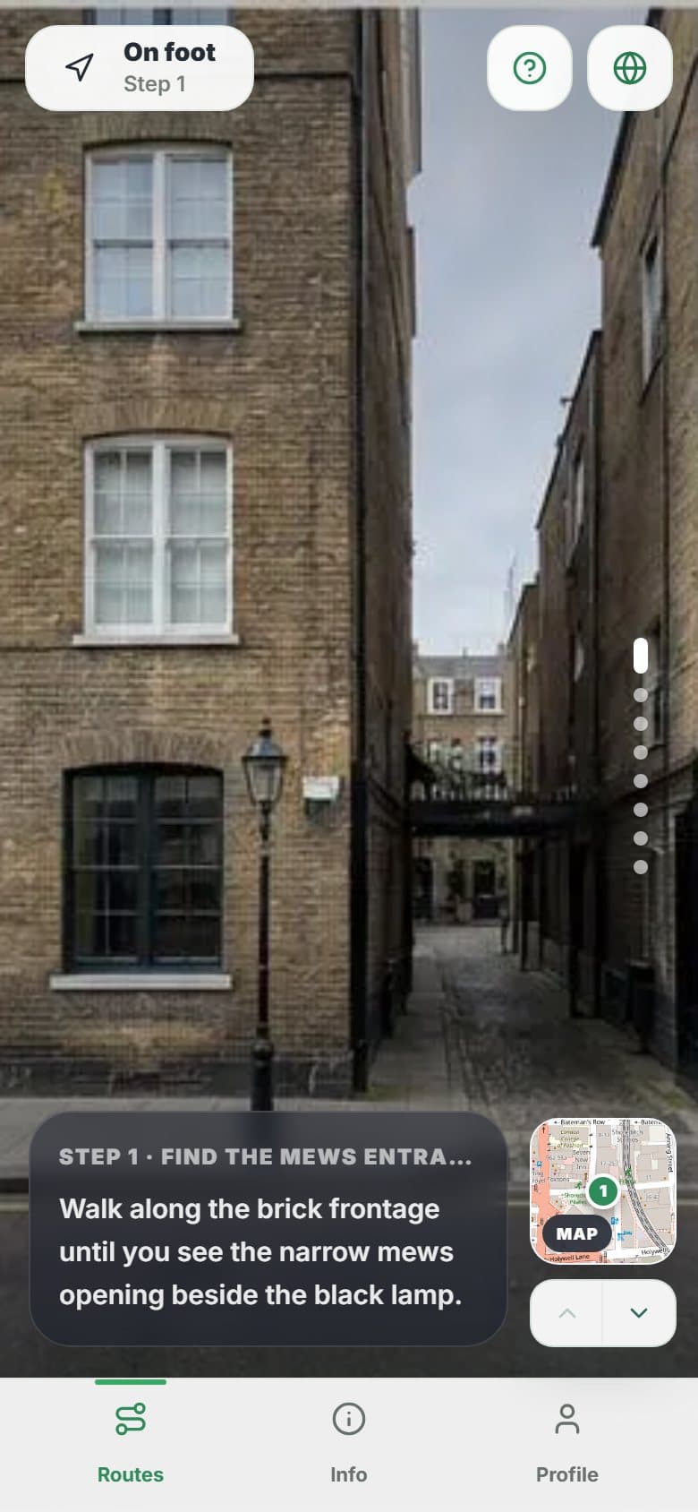 This is how a guest sees the route: Shoreditch Mews Studio, London