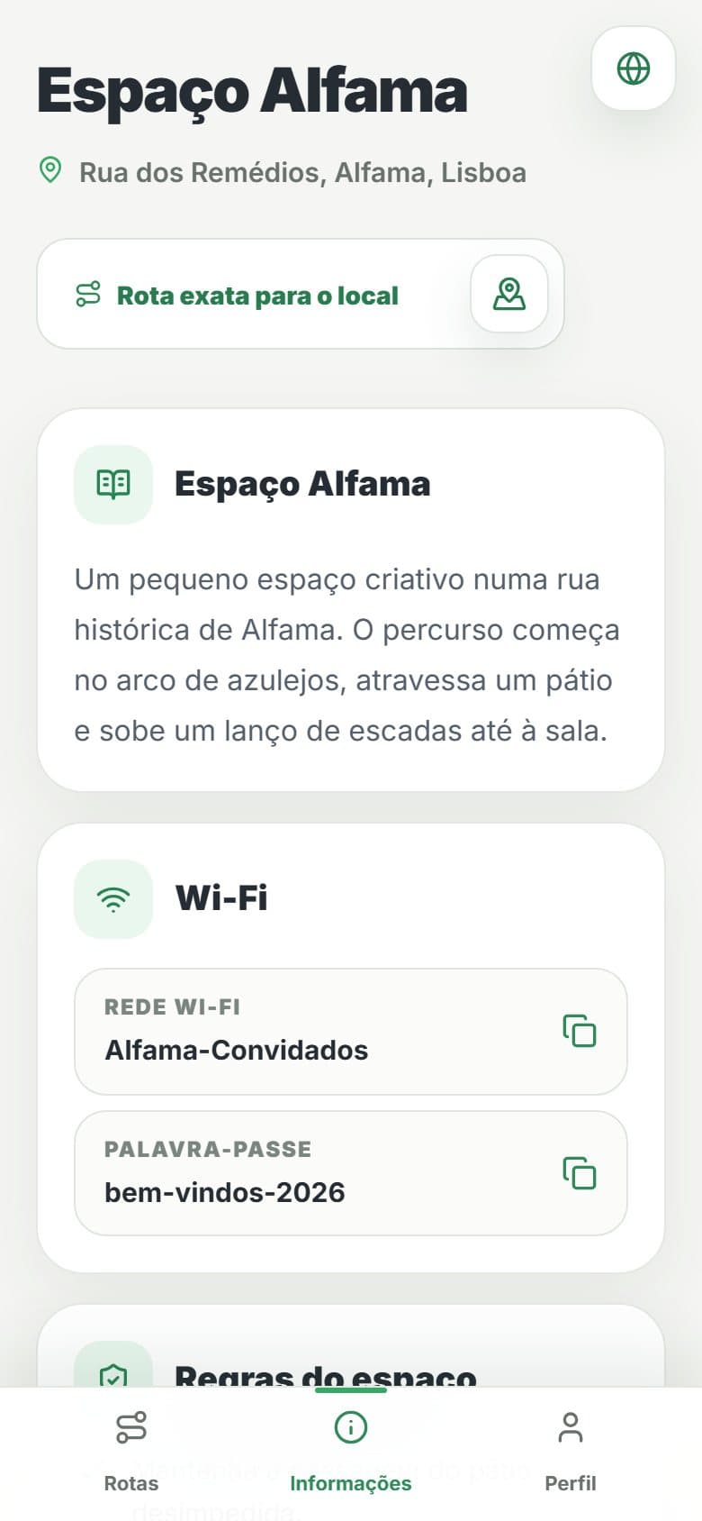Espaço Alfama: Informações sobre o local